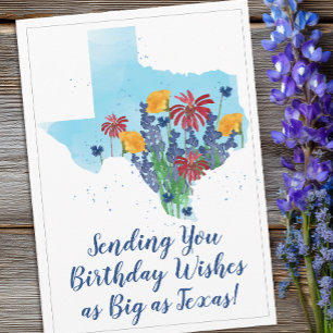 Texas-Wildflowers-Geburtstagskarte Karte