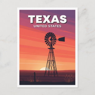 Texas Windmill Country Lubbock Postkarte