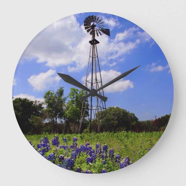 Texas-Windmühlen-Uhr Große Wanduhr (Vorderseite)