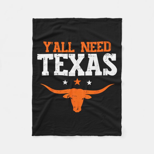 Texas Women Kids Men Boys Girls Youth Teen  Fleecedecke (Vorderseite)