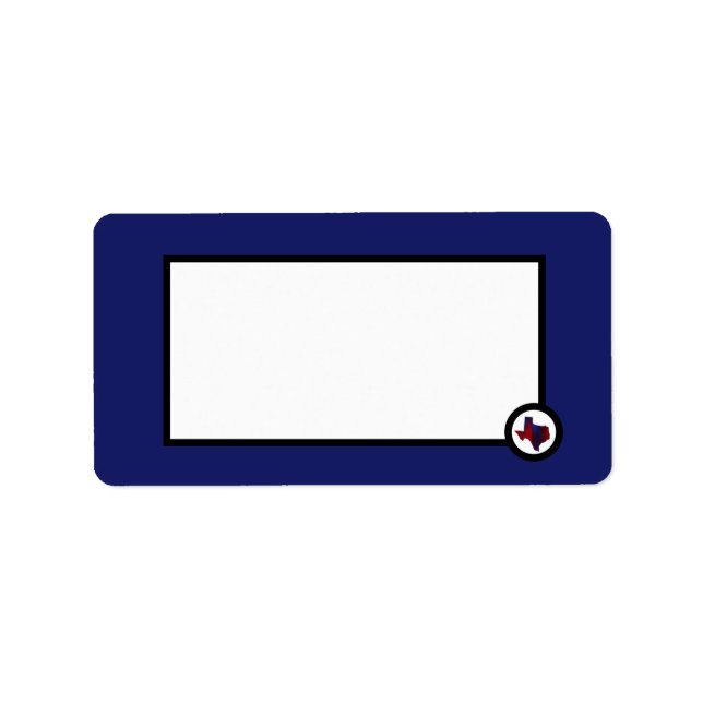 Texas Zeitgenössisches Design Adressaufkleber (Vorne)