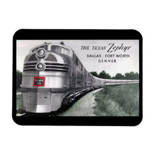 Texas Zephyr Bahn Vintag Magnet