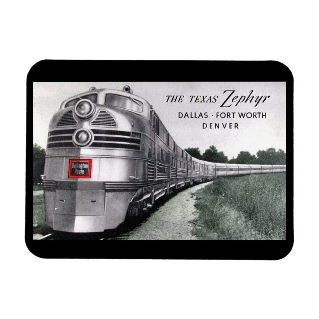 Texas Zephyr Zug Vintage  Magnet (Horizontal)