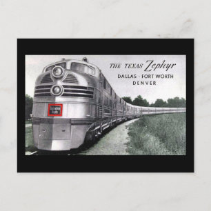 Texas Zephyr Zug Vintage Postkarte