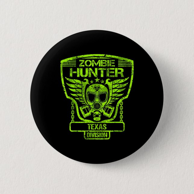 Texas Zombie Hunter Button (Vorderseite)