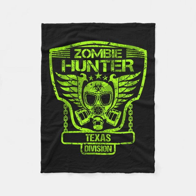Texas Zombie Hunter Fleecedecke (Vorderseite)