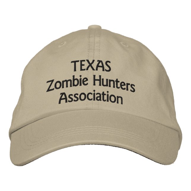 Texas Zombie Hunters Association Bestickte Baseballkappe (Vorderseite)