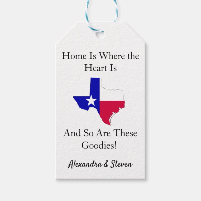 Texas Zuhause ist das Herz Geschenkanhänger (Vorderseite)