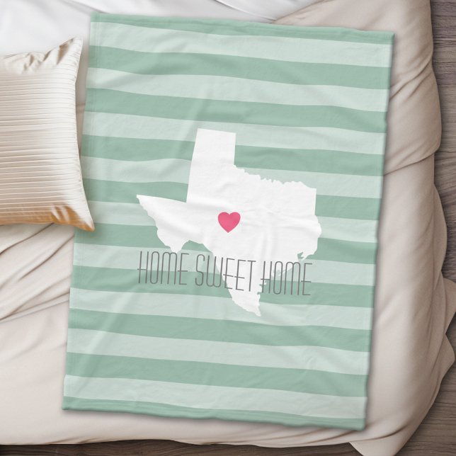 Texas Zuhause Staat Liebe mit benutzerdefiniertem  Fleecedecke (Texas Personalized Fleece Blanket)