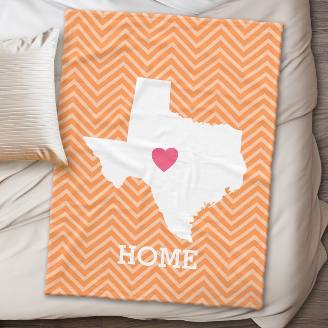 Texas Zuhause Staat Liebe mit optionalem benutzerd Fleecedecke (Texas Personalized Fleece Blanket)