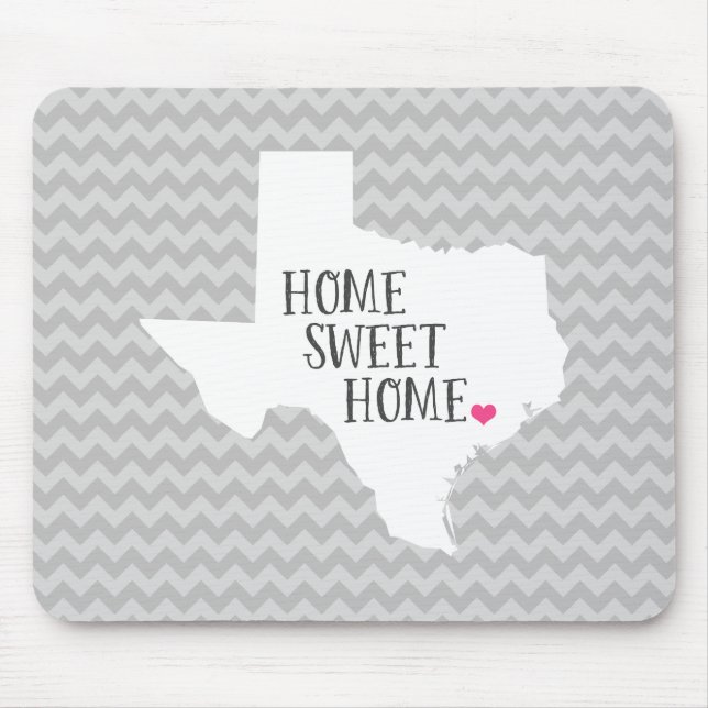 Texas Zuhause Staat Zickzack Mouse Pad Mousepad (Vorne)