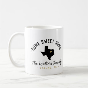 Texas Zuhause Sweet Zuhause Family Monogram Tasse