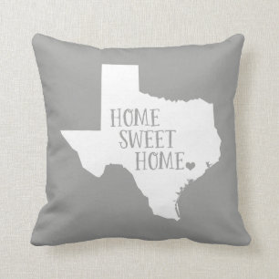 Texas Zuhause Sweet Zuhause Staat Throw Kissen