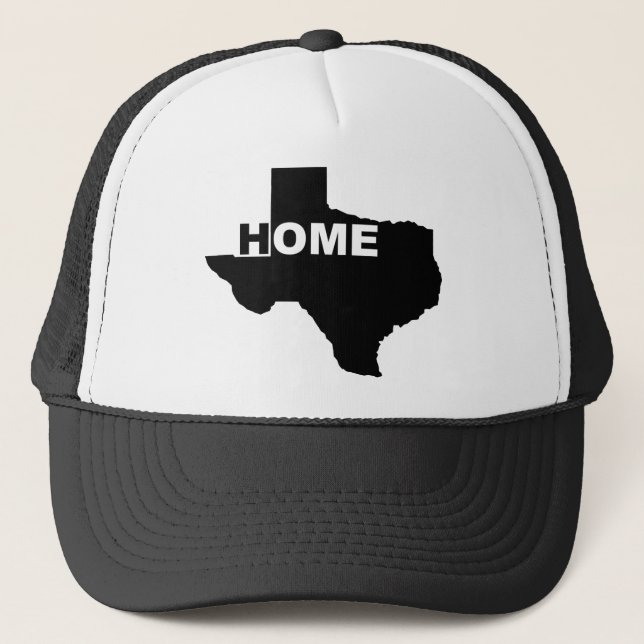 Texas Zuhause weg von Zuhause-Hat-Ball-Cap Truckerkappe (Vorderseite)