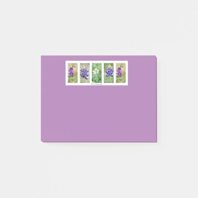 Texasbluebonnet-Collagen-Anmerkungen Post-it Klebezettel (Vorderseite)