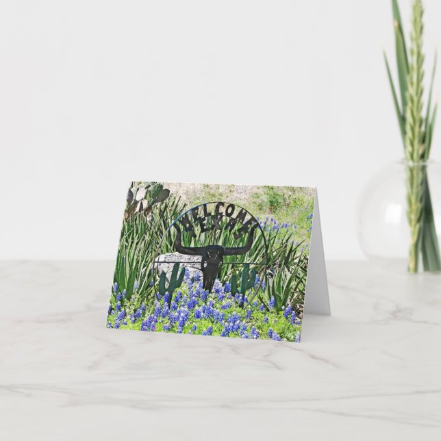 Texasbluebonnet-Willkommen Karte (Vorderseite)