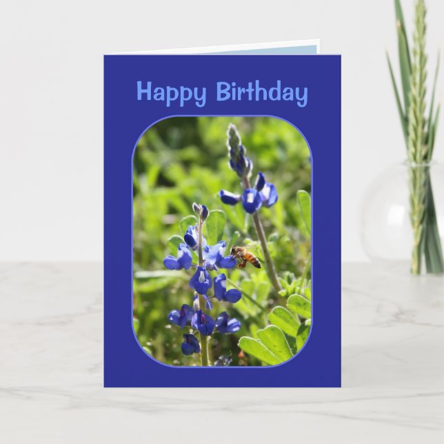 Texasbluebonnets-alles Gute zum Geburtstag Karte (Vorderseite)