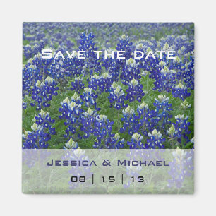 TexasBluebonnets Flo, der Save the Date Magneten Magnet