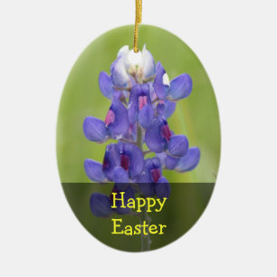 Texasbluebonnets-glückliche Osterei-Verzierung Keramikornament