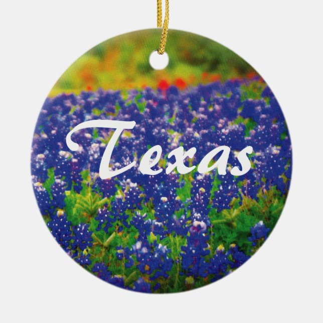 TexasBluebonnets Keramik Ornament (Vorne)
