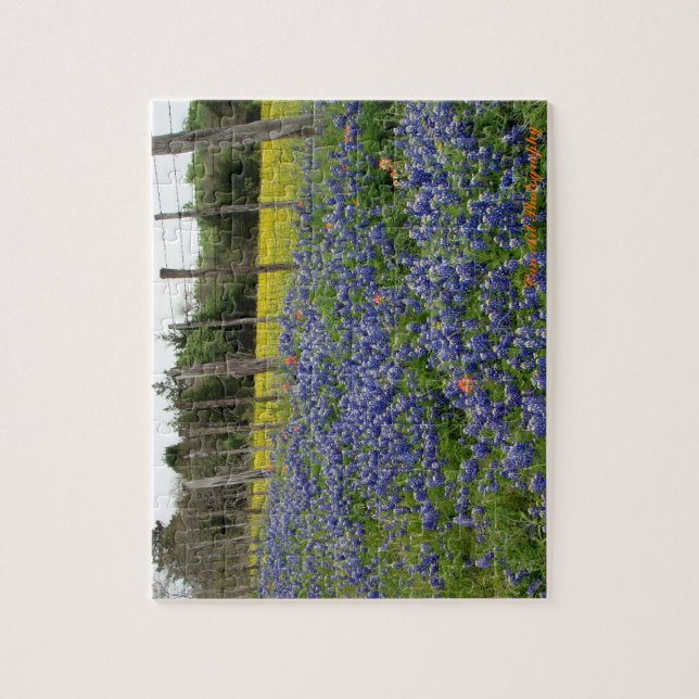 TexasBluebonnets machen Kunst-Fotografie ein Puzzle (Vertikal)