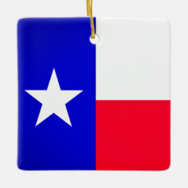 Texasfahne und Bluebonnets Keramikornament