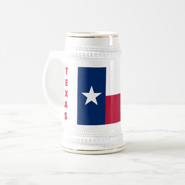 TEXASFLAGE BIERGLAS (Vorderseite Links)