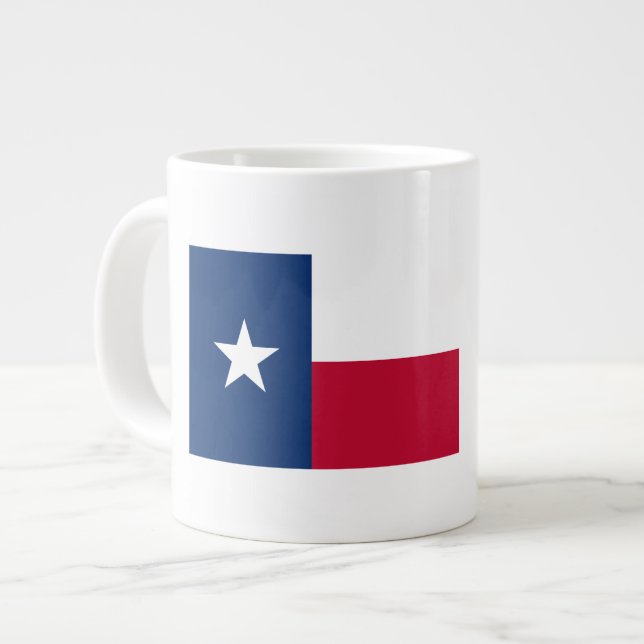 Texasflagge Jumbo-Tasse (Vorderseite Links)