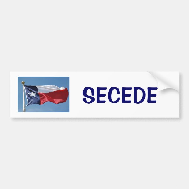 Texasflagge, SECEDE Autoaufkleber (Vorne)