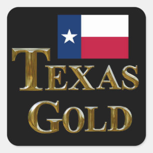 TEXASGOLD QUADRATISCHER AUFKLEBER