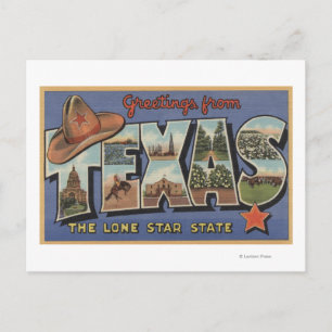 TexasGrüße vom einstündigen Staat Postkarte