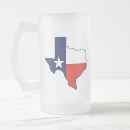 TEXASKARTE MATTGLAS BIERGLAS