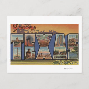 TexasLarge Letter Scenes 3 Postkarte