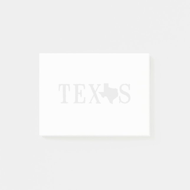 Texasname mit Staat-Druckbuchstabe Post-it Klebezettel (Vorderseite)