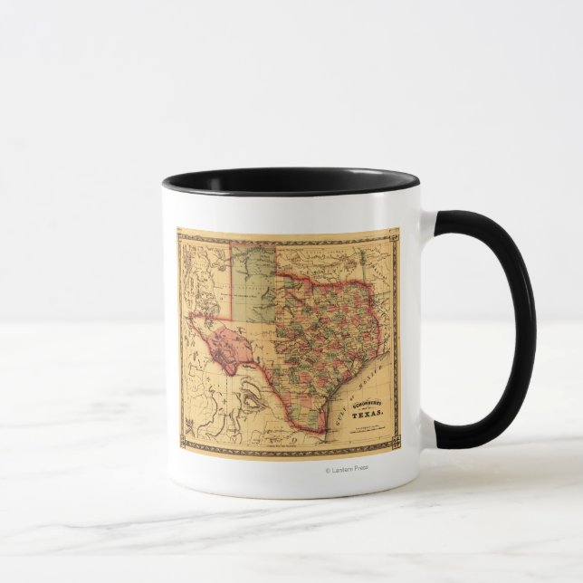 TexasPanorama Karte Tasse (Rechts)