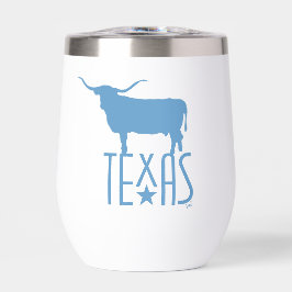 Texasymbole, Longhorn, blau