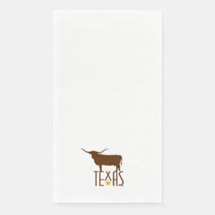 Texasymbole, Longhorn, braun, klein Serviette