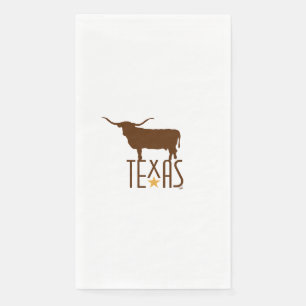 Texasymbole, Longhorn, braun Serviette