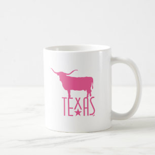 Texasymbole, Longhorn, rosa Kaffeetasse
