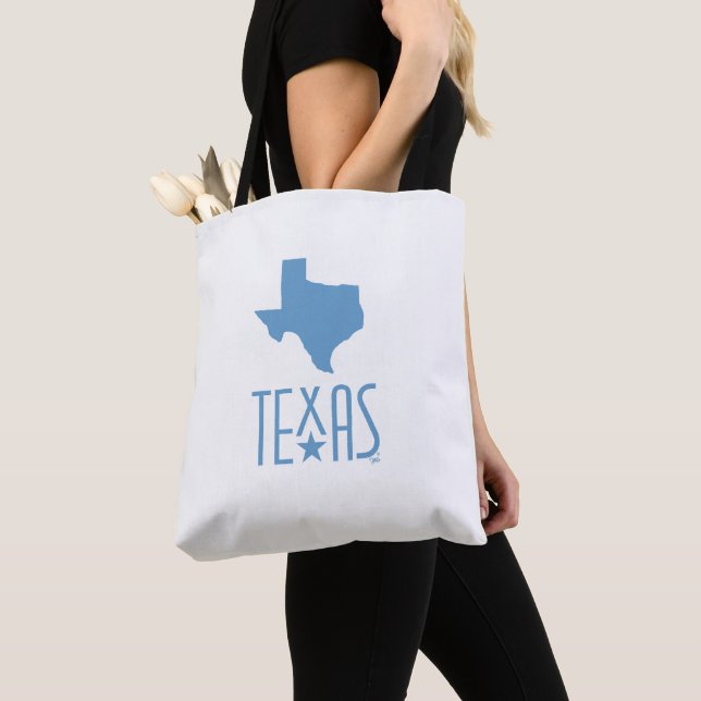 Texasymbole, Staat von Texas, blau (Von Nahem)