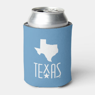 Texasymbole, Staat von Texas, blau Dosenkühler