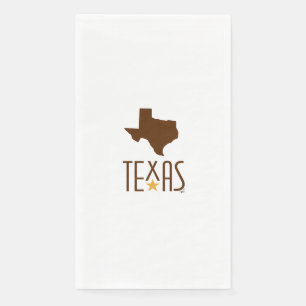 Texasymbole, Staat von Texas, braun Serviette
