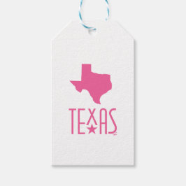 Texasymbole, Staat von Texas, rosa Geschenkanhänger