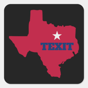 Texit 2024 Texas Quadratischer Aufkleber