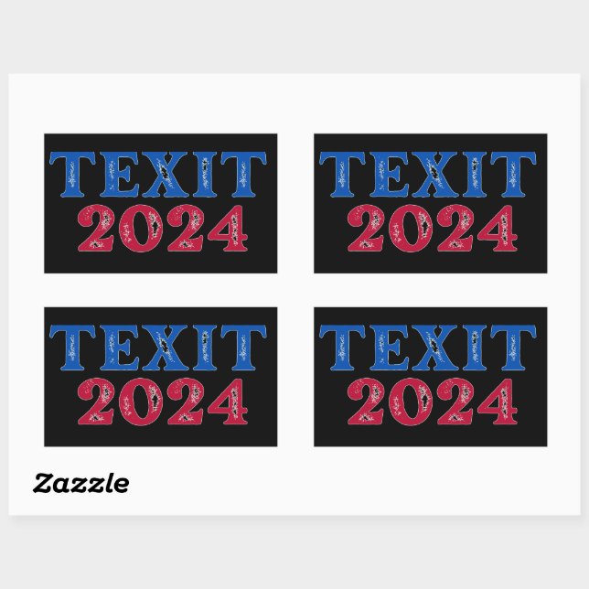 Texit 2024 Texas Rechteckiger Aufkleber (Blatt)