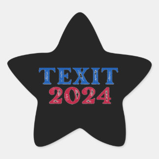 Texit 2024 Texas Stern-Aufkleber