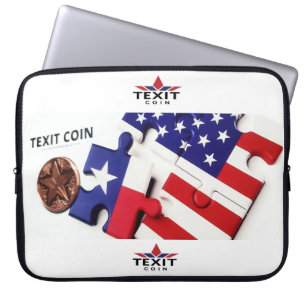 "TeXit Coin 15" Puzzleteil und Logo Laptopschutzhülle