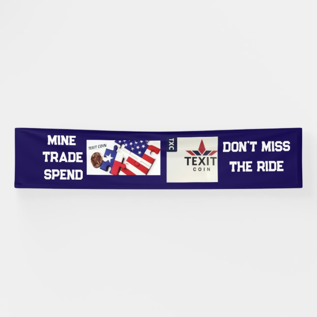 TeXit-Coin-Logo 2.5' x 12' Banner (Horizontal)
