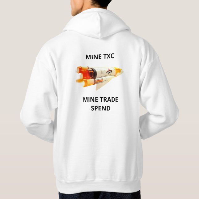 TeXit Coin OFFIZIELLE LOGO HOODIE ROCKETSHIP (Rückseite)