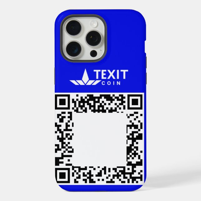 Texit Coin QR-Code  iPhone Hülle (Rückseite)